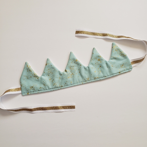 NEW Handmade Gold Fabric Kids Birthday  Crown - Picture 8 of 10